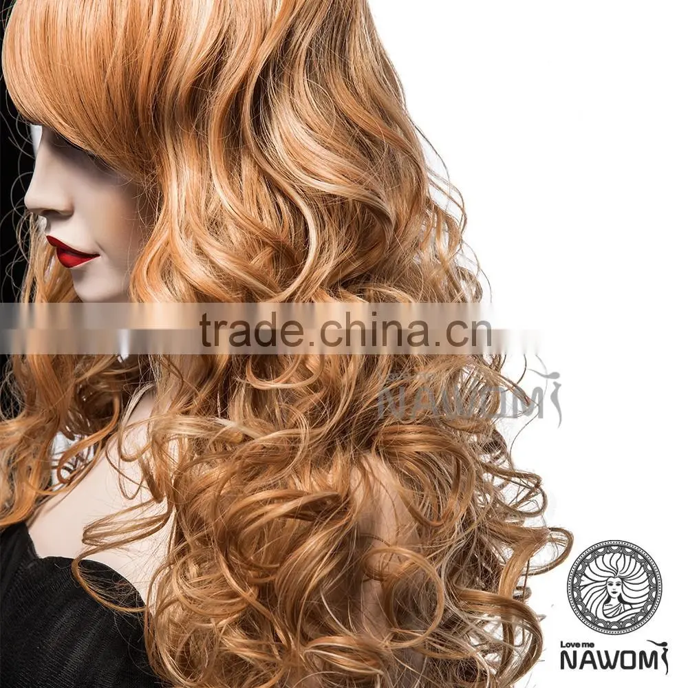 fashion fluffy big wave femal ewigs hair