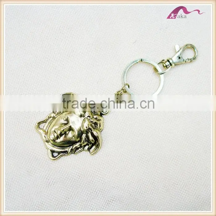Professional European Gold Human Head Keychain Gifts Suppliers