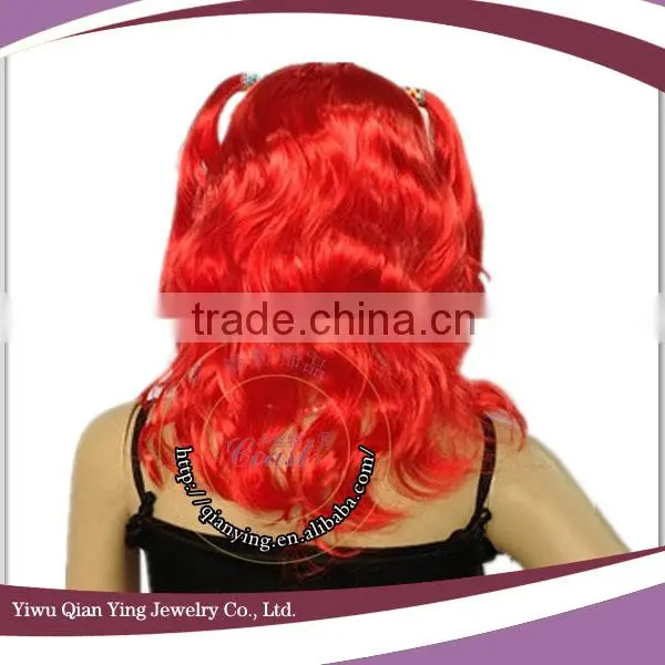 high quality synthetic red party costumes cosplay wig