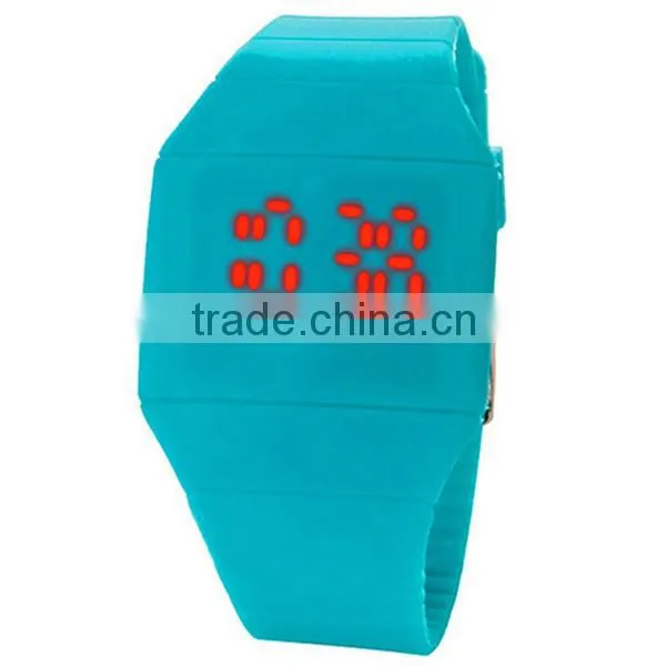 2015 Candy color custom touch screen sport silicone led watch for sale, cheap watch, boy watch