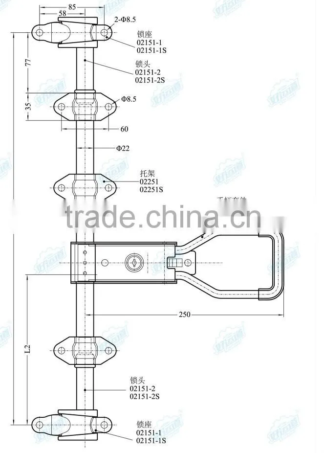 515151 Trailer body parts door lock