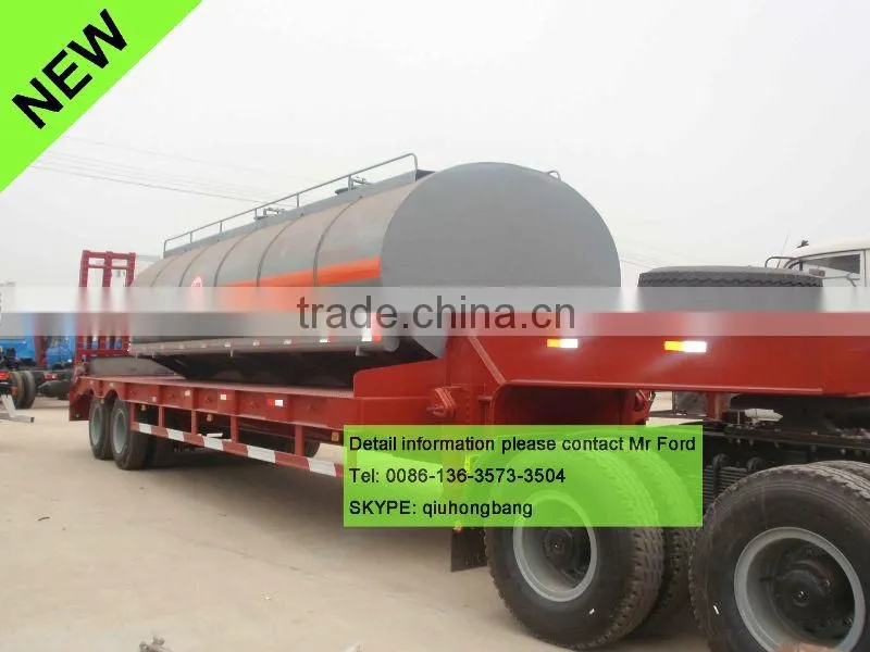Red 2 axles trailer semi trailer exvacator transport trailer 0086-13635733504