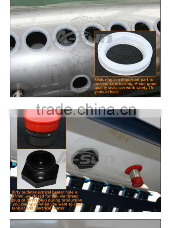 2013 hot selling compact non-pressure solar hot water heater system with feeder tank
