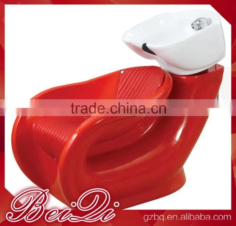 Backwash Ceramic Shampoo Bowl Sink Chair Salon Station Beauty Barber Equipment