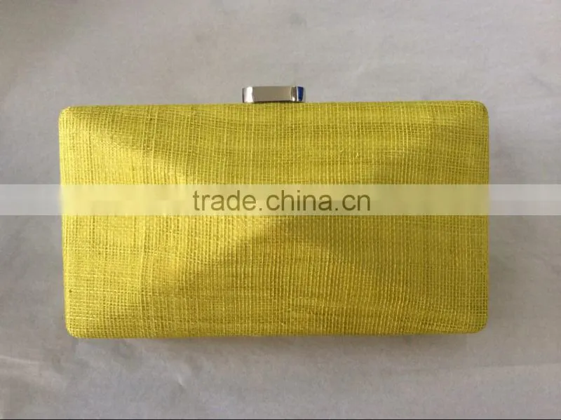 fashion bright color satin linen clutches purse fabric party bags