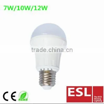 A60 7W/10W/12W E27 Alumunum Body Dimmable led bulb LIGHT