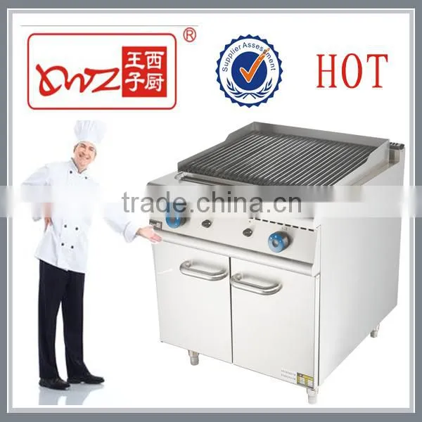 Combination oven type gas lava rock grill