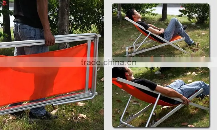 Portable Mesh Leisure Floor Aluminum Folding Webbed Lawn Chair Waterproof Chaise Lounge