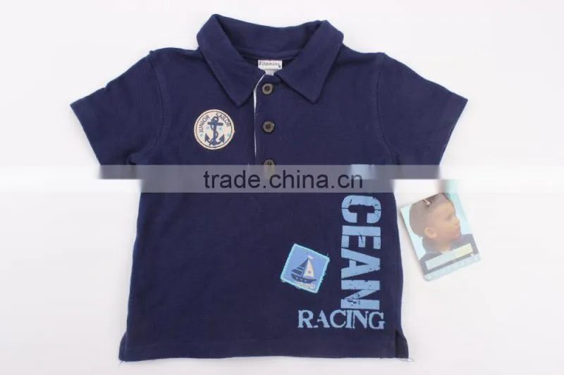 Boy's fashion printed polo shirt &fashion collar shirt stocklot
