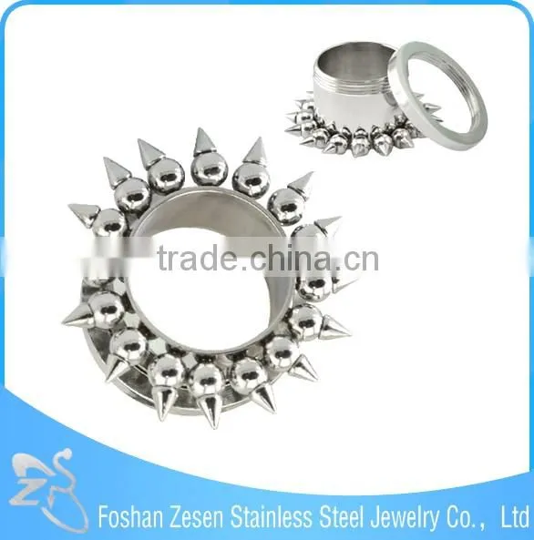 New Design Body Piercing Jewelry Stainless Steel Ear Tunnel With beads