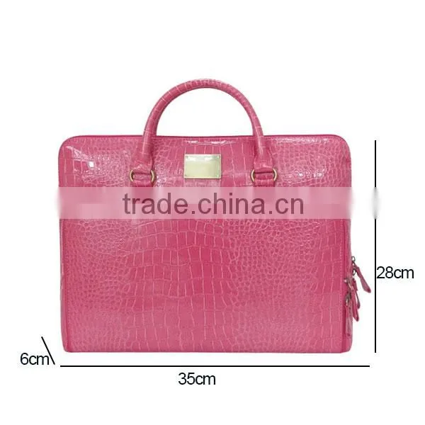 Fashion girls genuine leather laptop bag china laptop bag