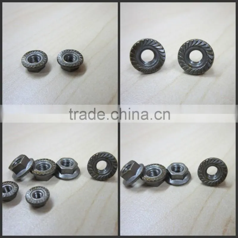1/4"-20 UNC flange nuts ,plain on stock