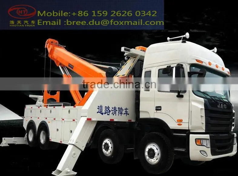 China best quality 8*4 rescue vehicle heavy wrecker