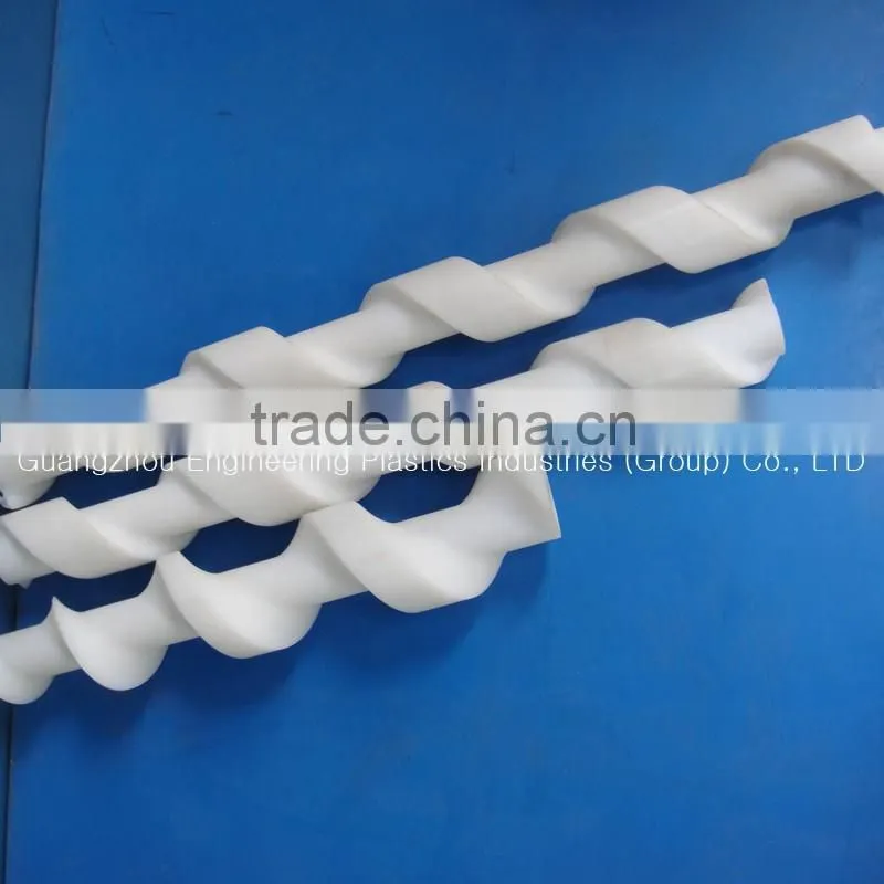 high wear resistance CNC machined for plastic Nylon transporting screw
