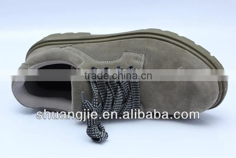 suede leather steel toe cap for workman Goodyear welt safety shoes 8009-1