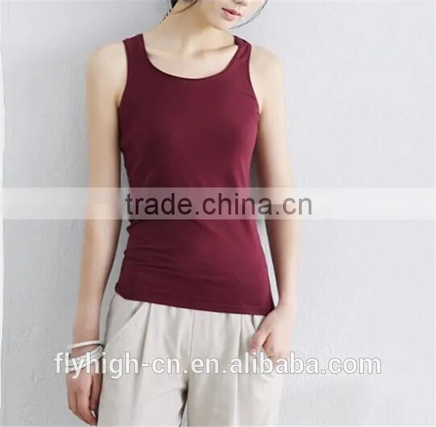 white color logo customized women tank top