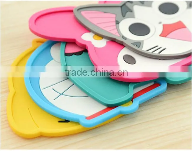 creative animal cute cat silicone cup mat
