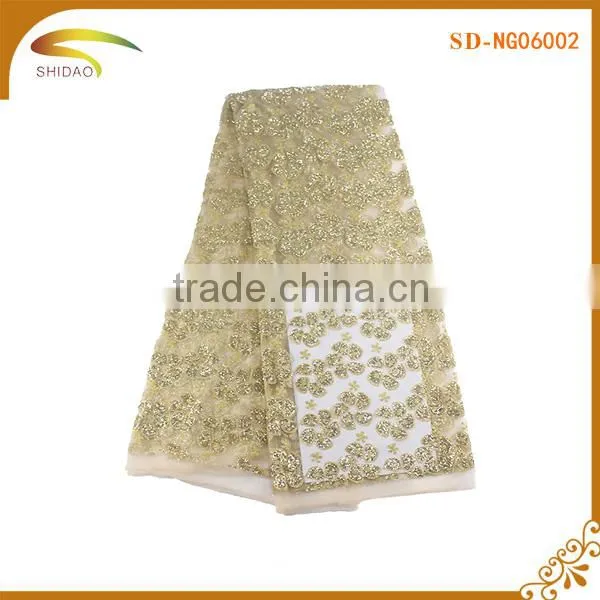 Cheap wholesale garment accessories lace fabric african wedding dresses short