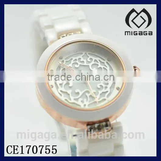 fashion high quality OEM ODM sapphire crystal watches rhinestone bezel*beautiful sapphire crystal ceramic watches