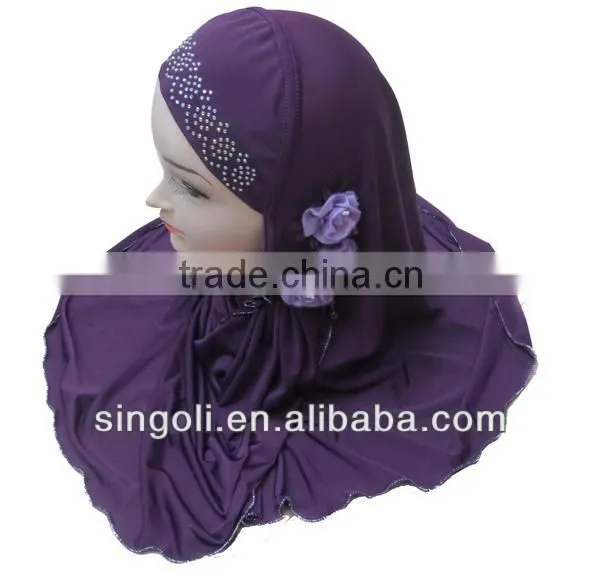 2014Style 3 pcs flowers arab muslim scarf