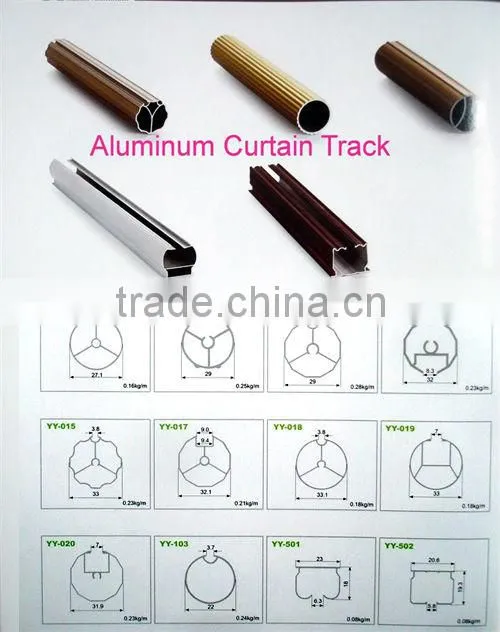 Aluminum alloy profiles of curtain track