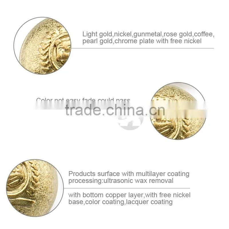 Sequins Decorative Gold Metal Button and one Hole Buttons Product Type snap