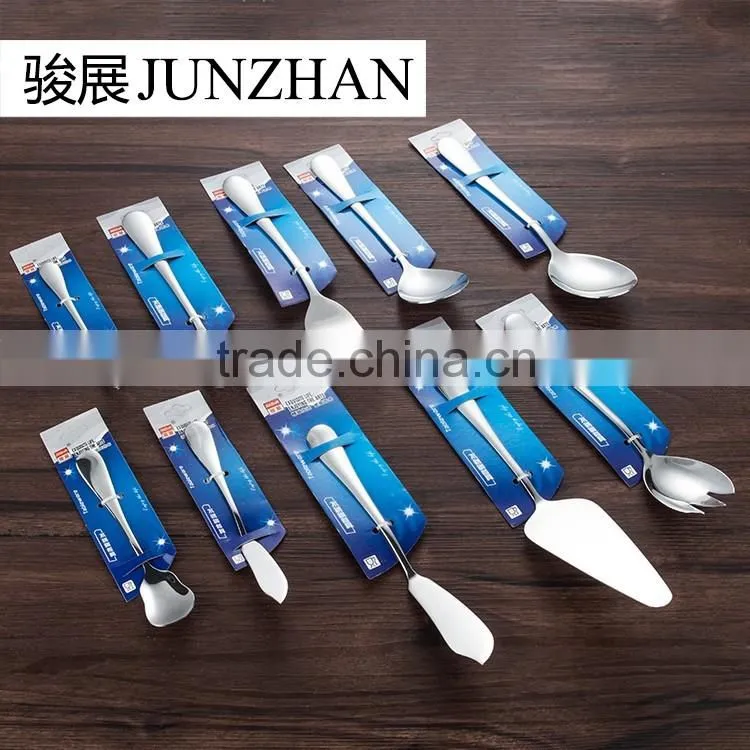 Junzhan stainless steel cake shovel with high mirror polishing and plain handle design