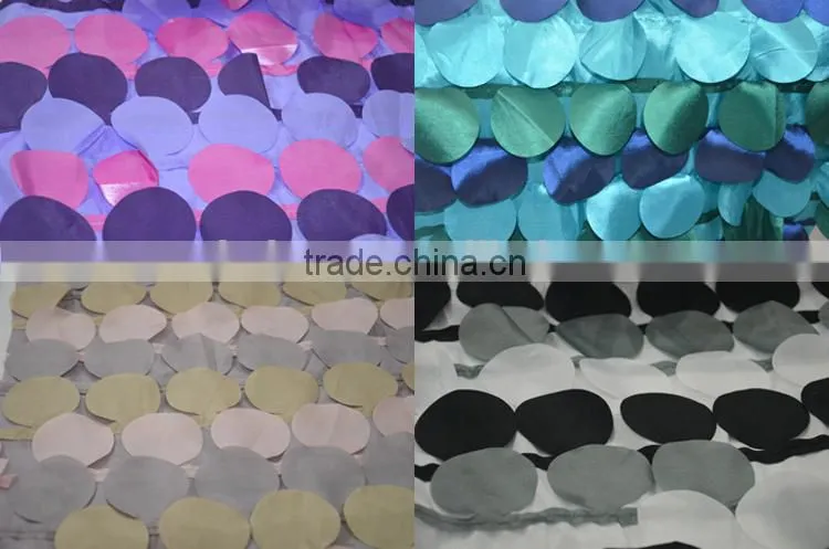 2015 New style petal taffeta table cloth,fancy table cloth,table cloth