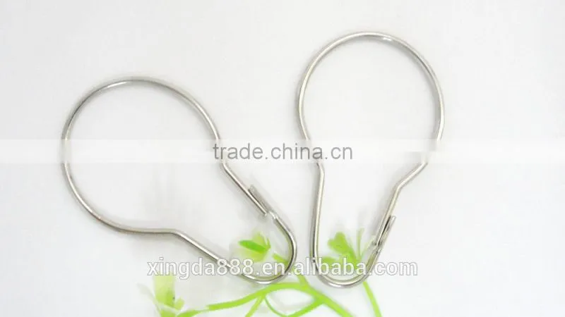 The gourd buckle shower curtain hooks/ stainless steel shower curtain hooks/simply design and high quality shower curtain hooks