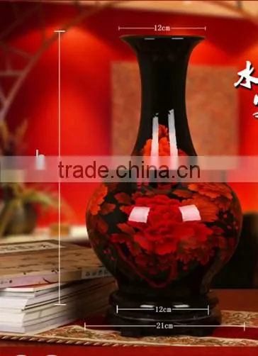 Crystal Glaze Black Bottle Vase Of Jingdezhen Ceramics ZSJY 114-1