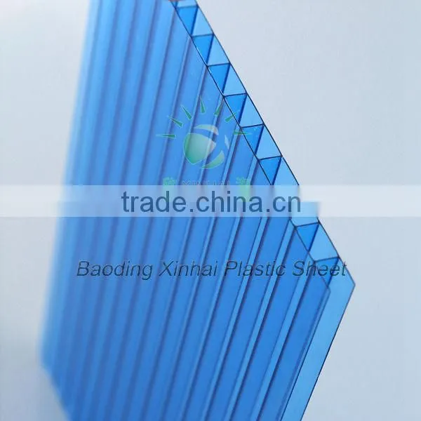 UV protection lightweight roofing materials polycarbonate hollow sheet balcony cover sheet