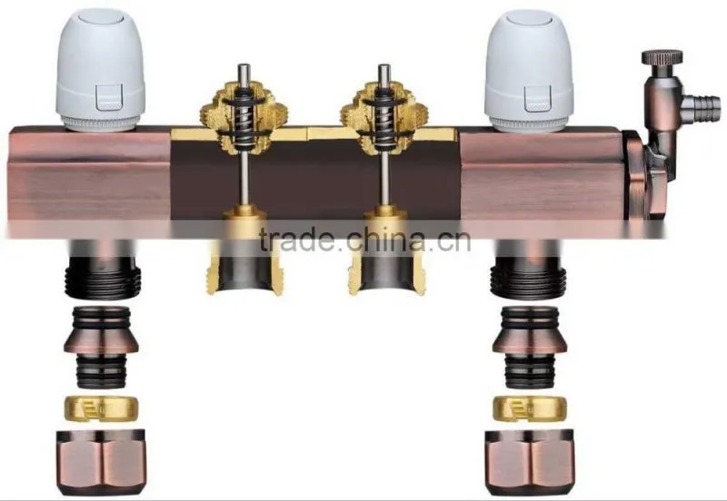 2 ways valve manifold brass underfloor heating manifolds digital manifold