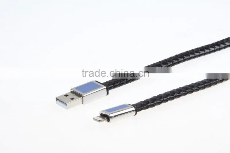 Save 20% MFI Certified Charge & Sync Flat Bonded Leather Cable with high quality