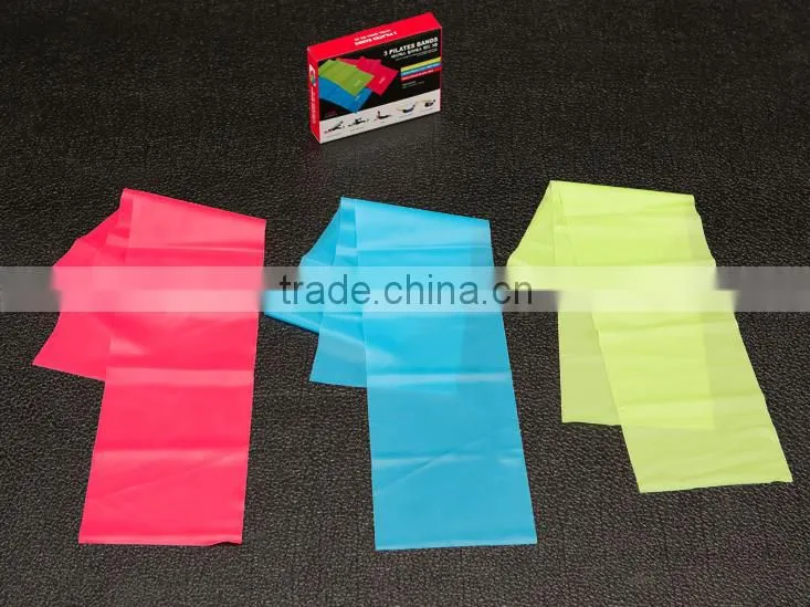 3 PILATES RESISTANCE BANDS/ Gym Equipment/ Rack