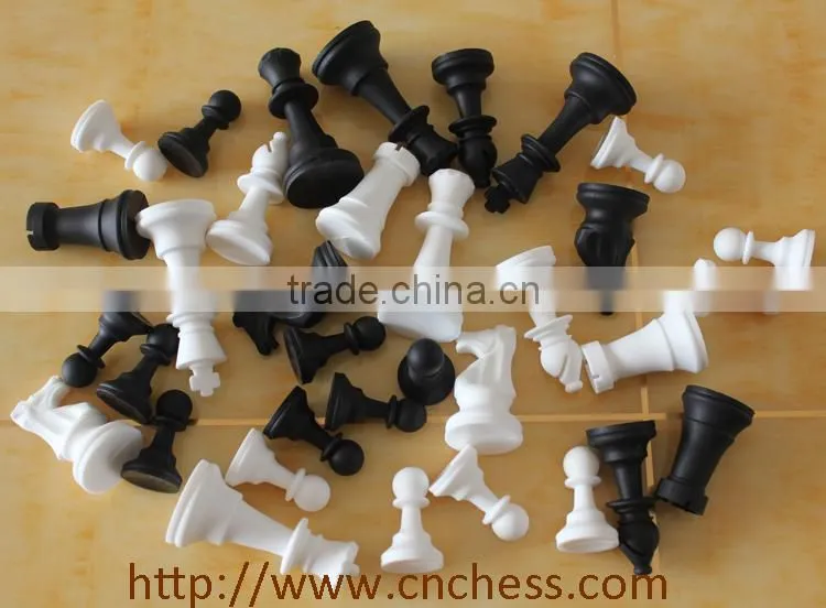 Silicone chess set with silicone chess board
