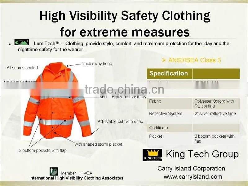 Reflective safety jacket