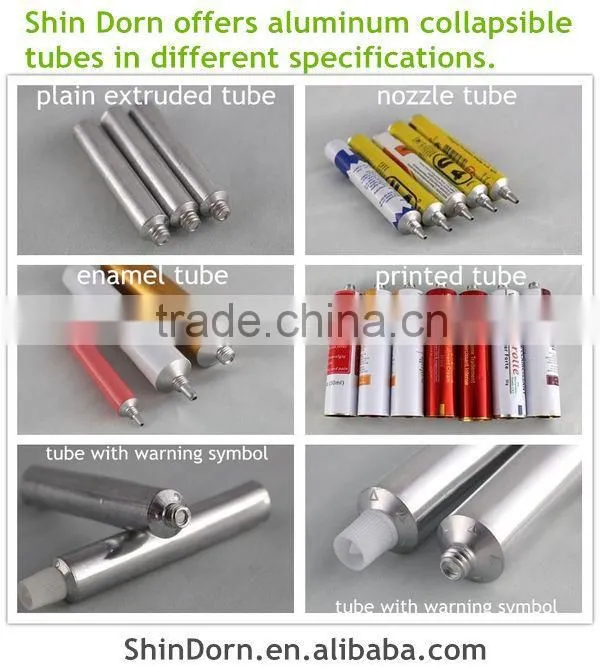 High quality collapsible aluminum tubes cosmetic