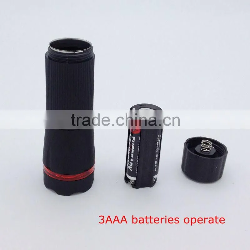 1W powerful led colorful promotional Zoom flashlight with color ring