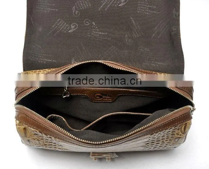 New Fashion 2012! Mini Lady CROCO Genuine Leather Handbag