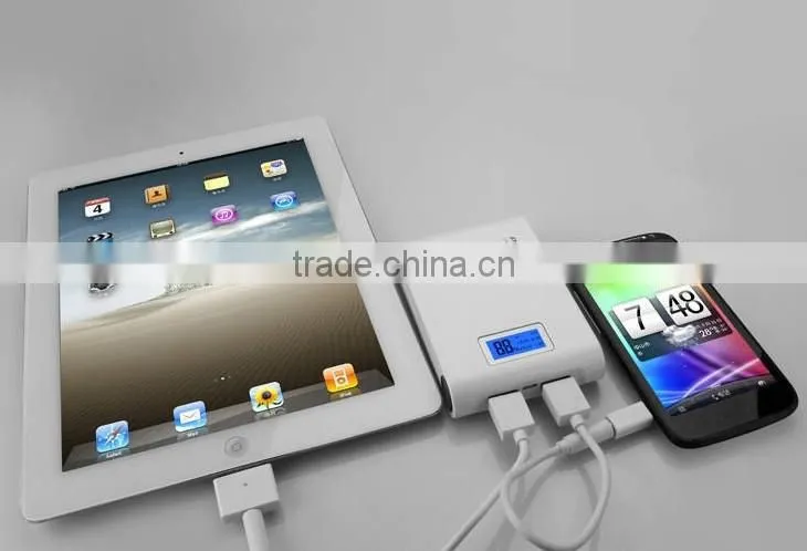 Power Bank 10000mAh External Battery Charger Dual USB Charger with Flashlight for Apple