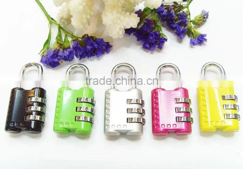 Factory wholesale price luggage lock various color lock reset combination lock