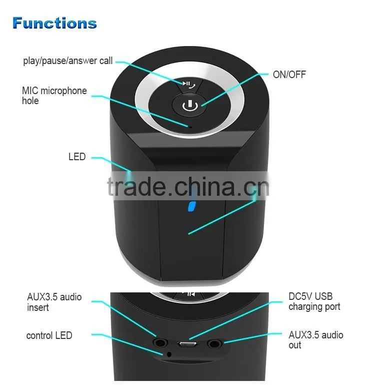 2016 hot sell15W NFC Bluetooth Vibration speaker Wireless portable resonating speaker