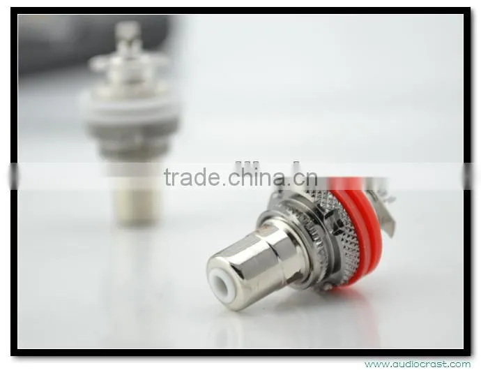 Audicrast AS-104(R) High End Rhodium Plated RCA Chassis platinum Plated RCA Audio Female Connectors