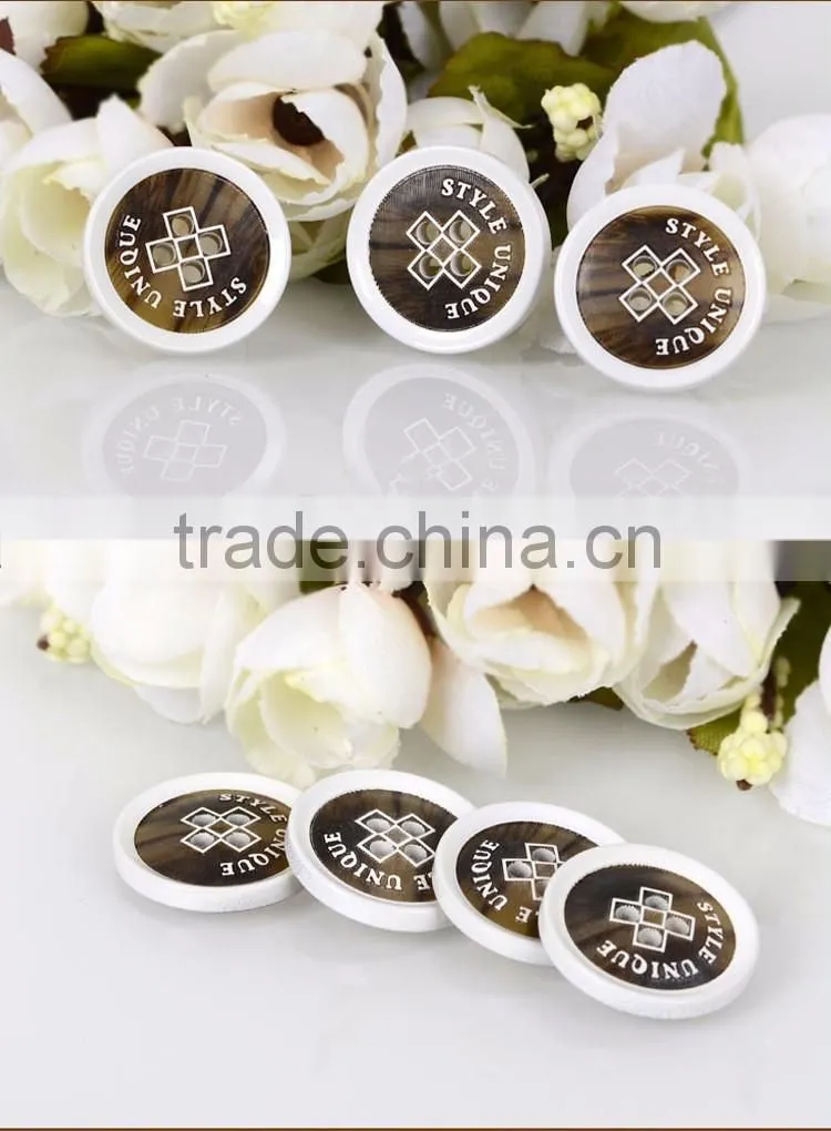 Three color Resin Laser Button,suit cost buttons