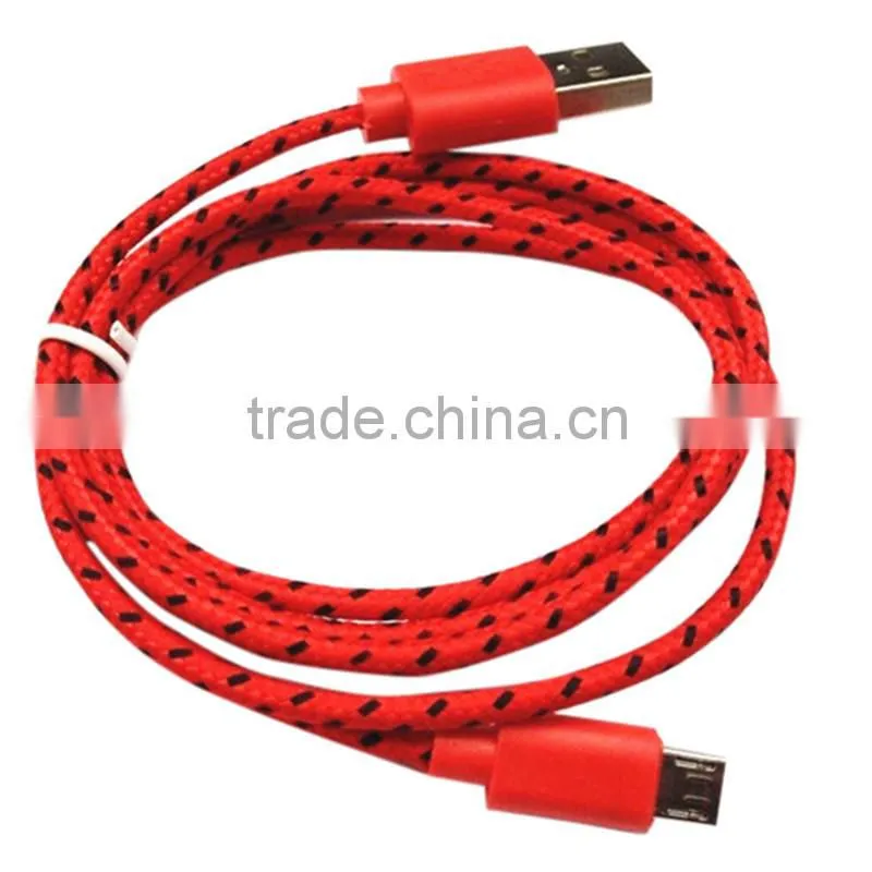 3m long woven braid phone usb charger data cable for nokia