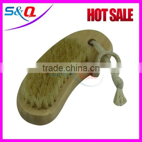Horse hair Face bristles wooden bath body brush