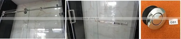 stainless steel door design hanging rollers 10mm glass shower door D31A