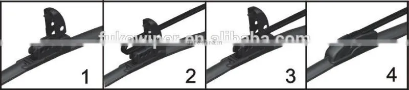 China supplier car accessories 12"-30" flat wiper blade popular for europe market
