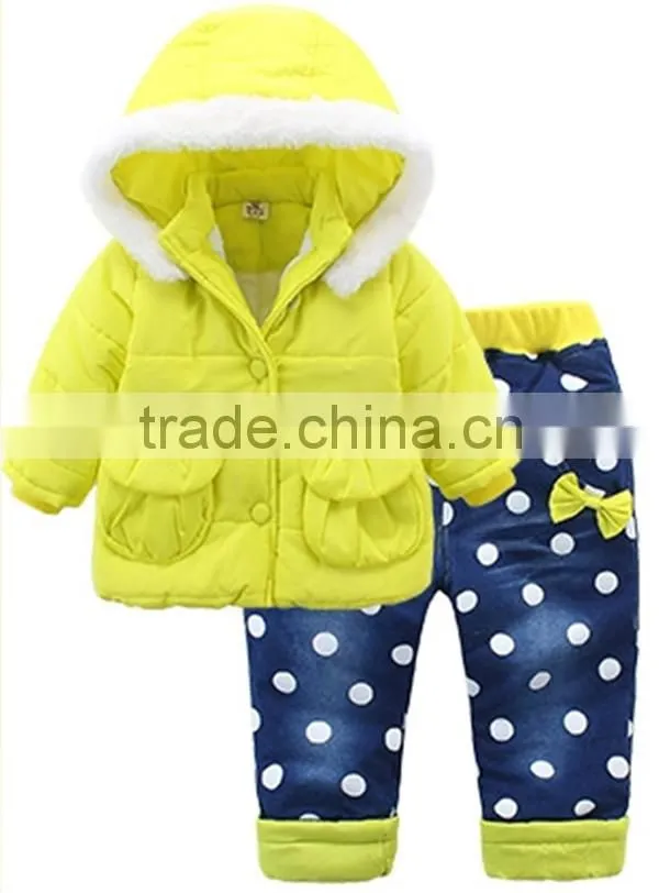 2015 Latest developed fancy baby winter warm set