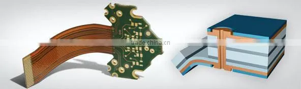 Multilayer Green ink solder Rigid flexible PCB